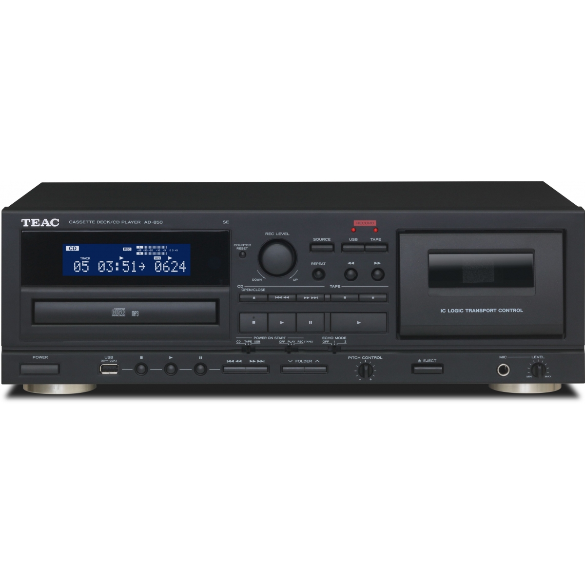 Teac AD-850-SE 盒式錄音機+CD播放機 (支援USB錄製與卡拉OK)